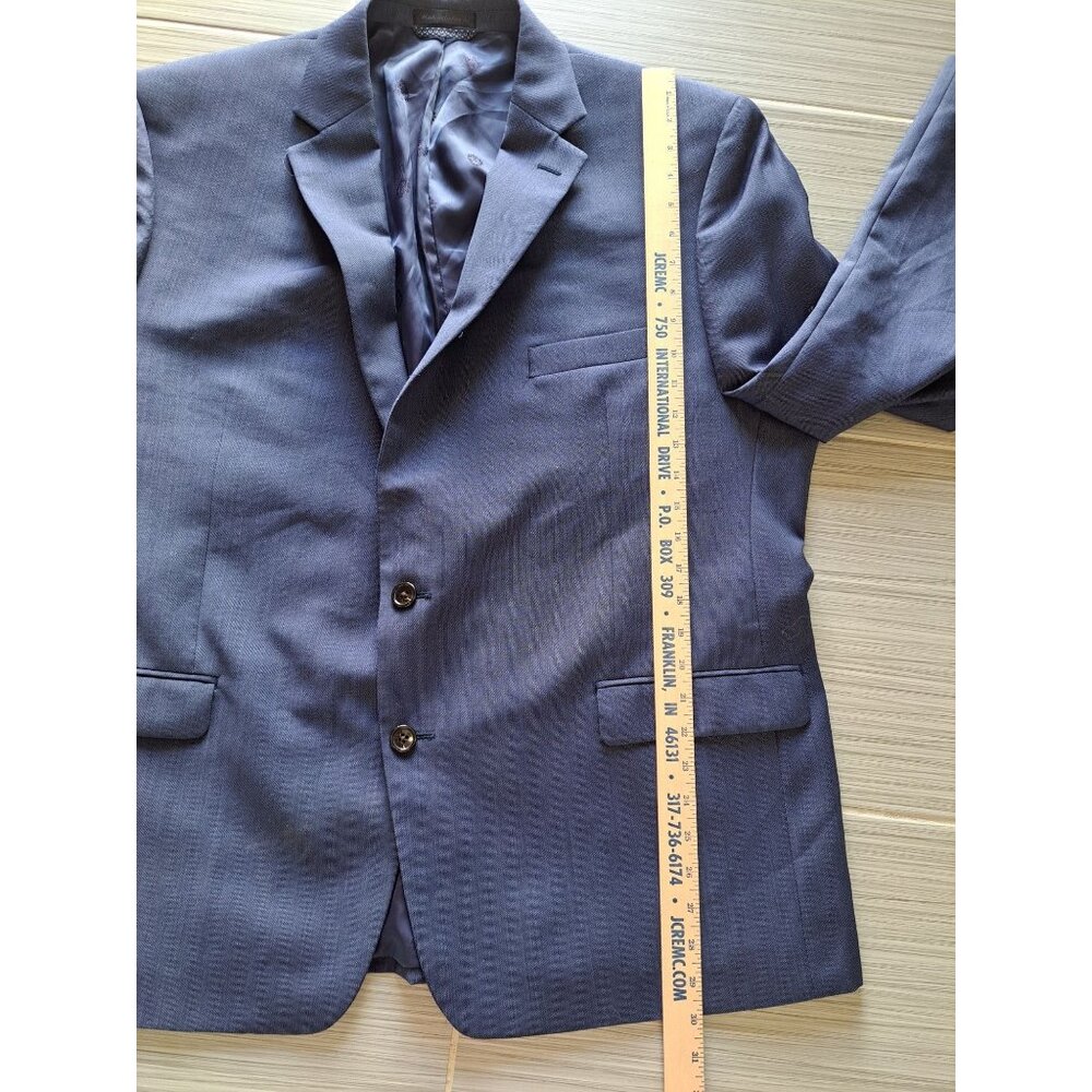 Ralph Lauren Mens Navy Blue Two-Button Blazer Jacket Notched Lapel Wool Bld 48R - Picture 8 of 14
